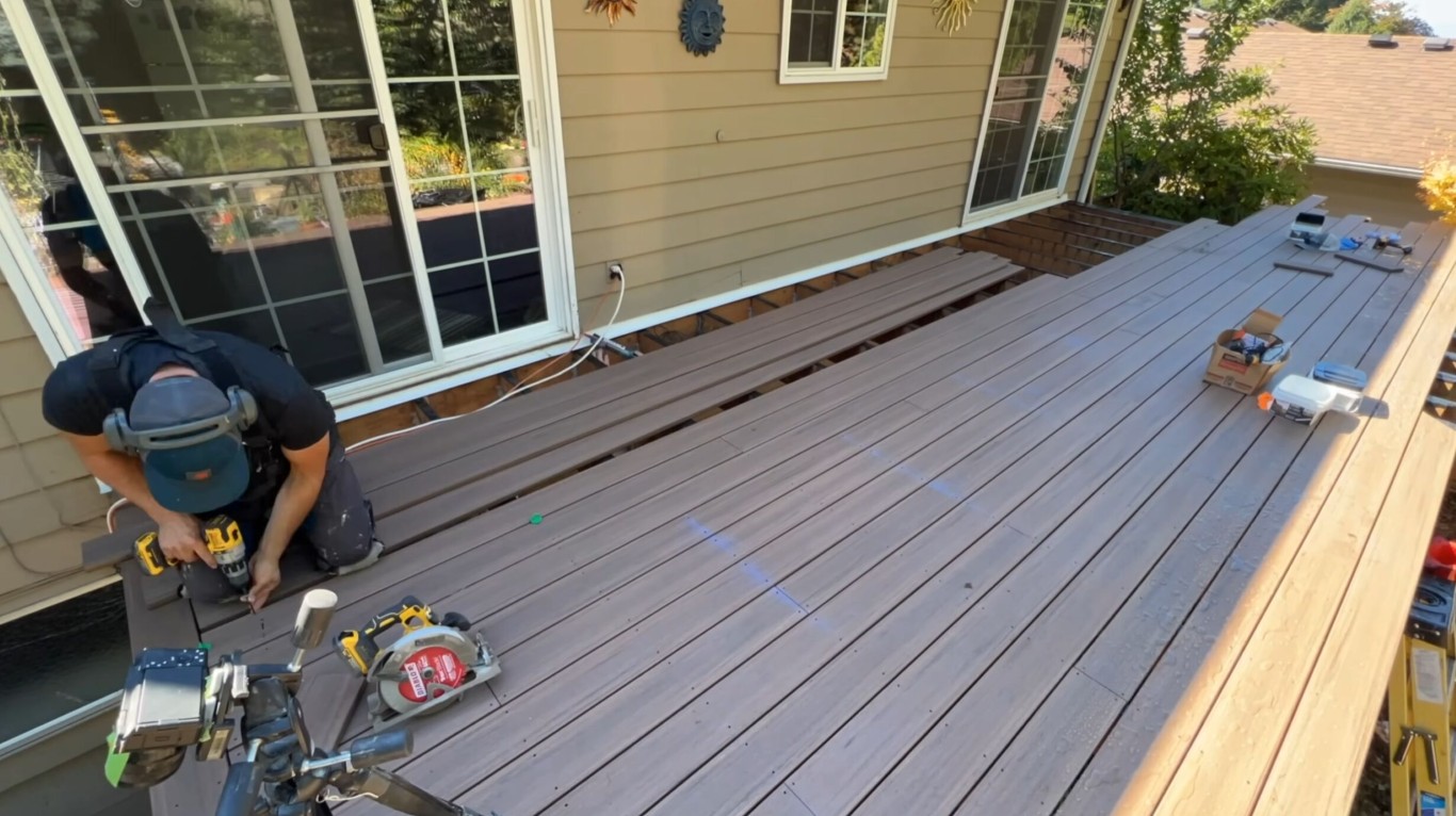 Complete deck replacement and rebuild project underway